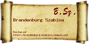 Brandenburg Szabina névjegykártya